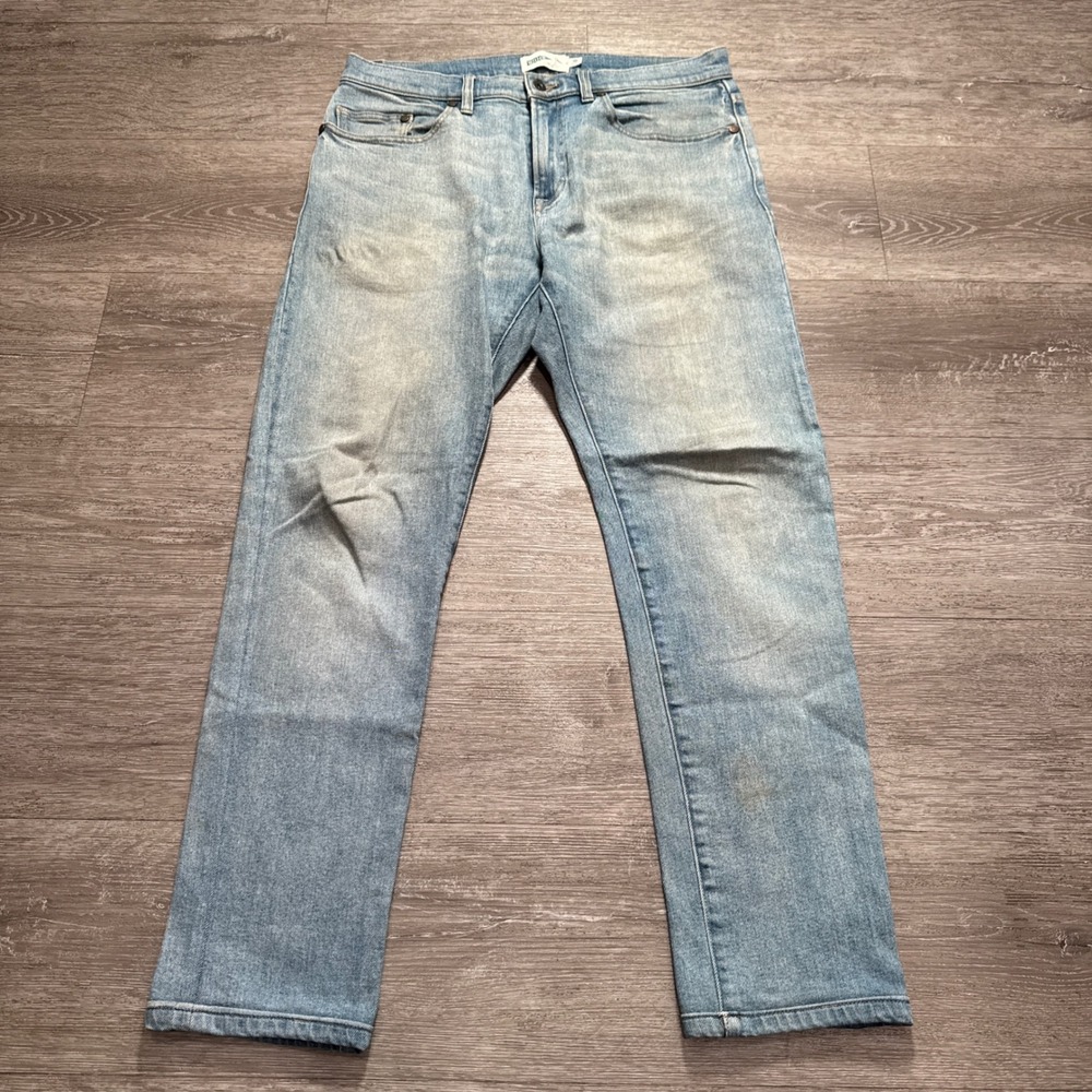 Wellen Jeans Mens 33 Blue Denim Organic Cotton Straight Stretch Huckberry 33x29